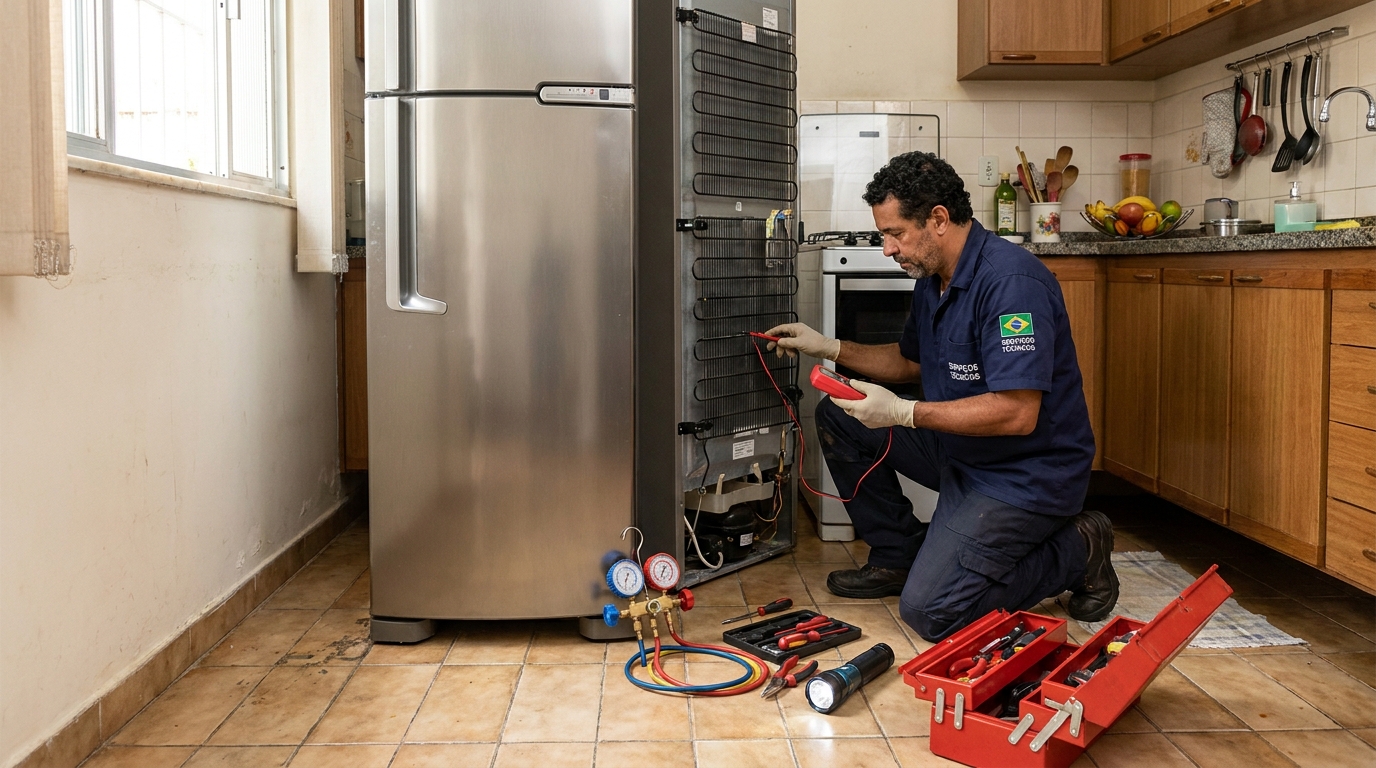 Técnico de conserto de geladeira em residência em Osasco‑SP